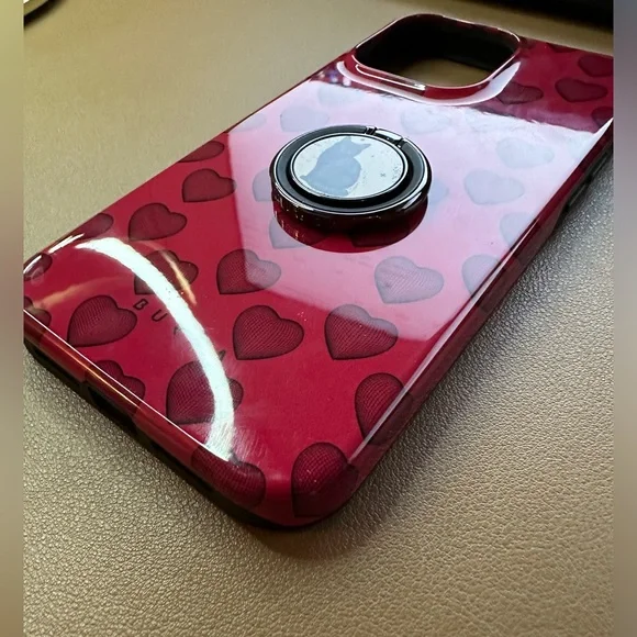 BURGA iPhone 14 Pro Max Heart Case with attached Black Cat Ring - Picture 4 of 15